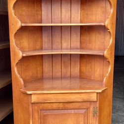 Solid Red Maple 6 Tier Bookcase / Bookshelf / Storage Display Cabinet Shelf