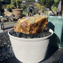 26” Custom Natural Golden Cloud Rock Water Fountain 