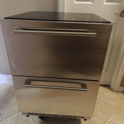NEW UnderCounter Refrigerator, silver out of the box