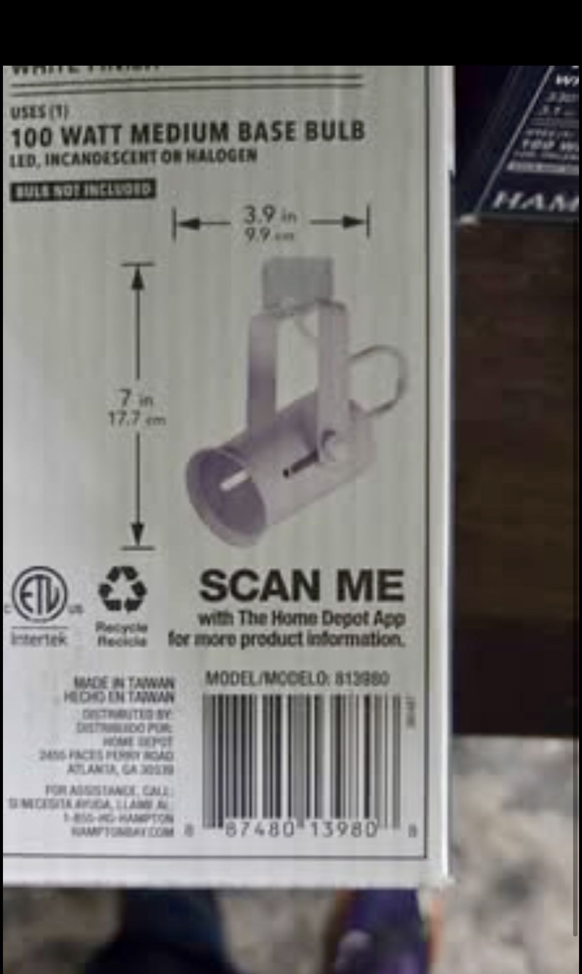 Hampton Bay Track Lighting Fixtures - 6 for $50