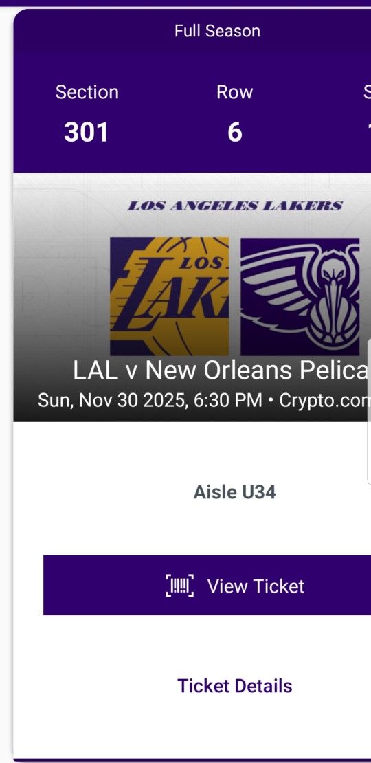 Lakers Vs New Orleans Pelicans
