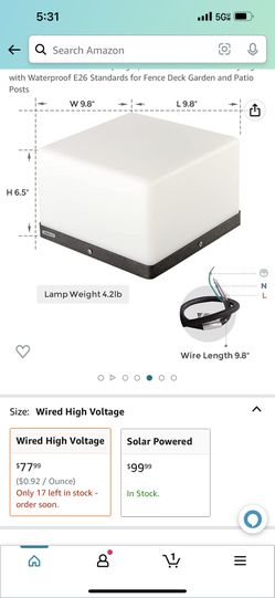 Outside Light Brand New