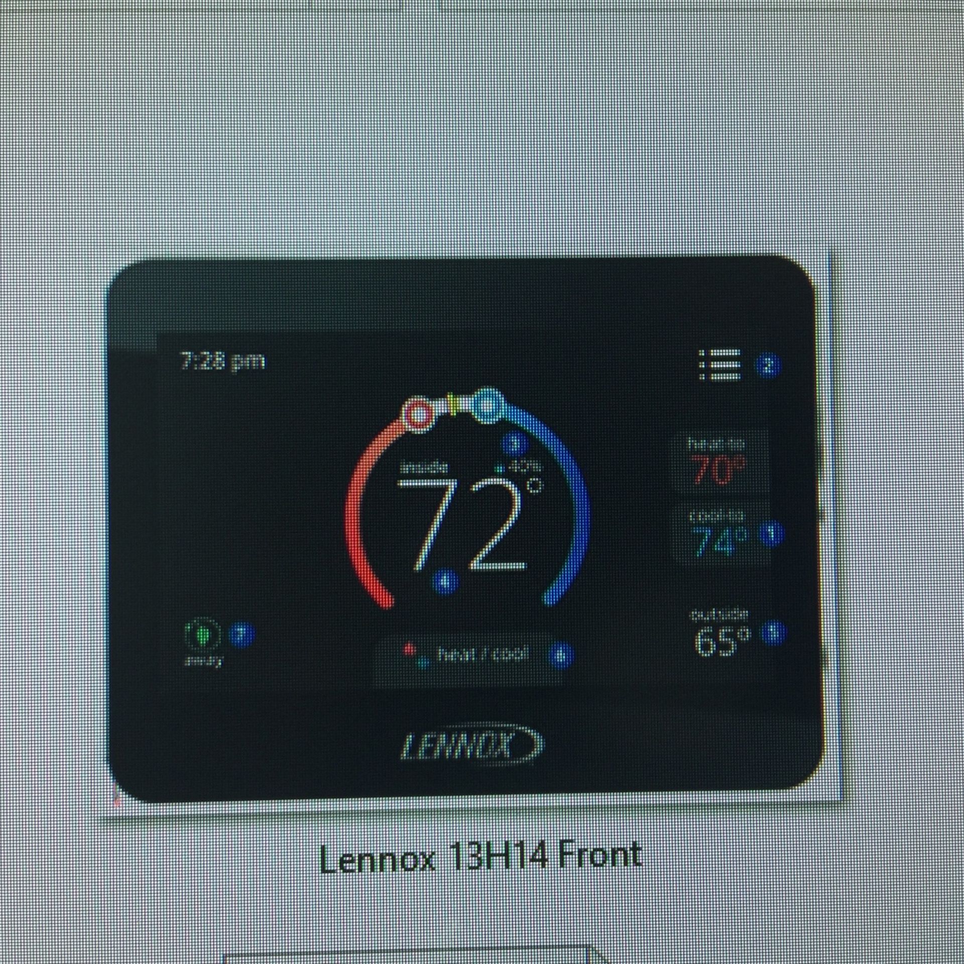 Lennox ComfortSense 7500 Touchscreen Multi-Stage Thermostat 13H14