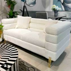 Set De Sala , Living Room Minimalist , Beige , Boucle. Ask For Prices ‼️