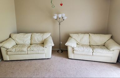 2 leather sofas