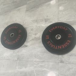Cash only no Zelle pair of new 55lb Olympic weights plates total 110lb bumper plates new never used