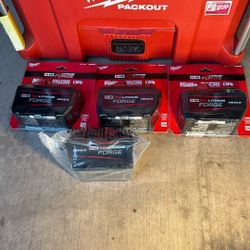 Milwaukee M18 Batteries Red Lithium Forge HD 12 ah (NEW) 