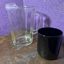 Pitcher With Black Glass