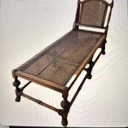 Vintage Jacobean lounge with cane