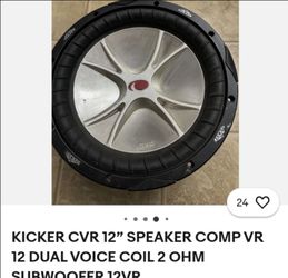 2 kickers sub double coil 12 in speakers