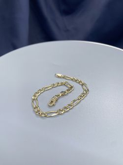 14KYG Figaro Bracelet 