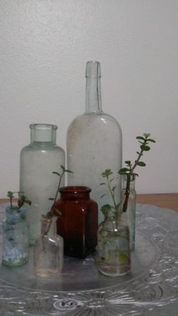 Cool old glass bottles! They look great in your window sill! Great gift!