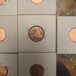 8 Penny Set 2009 Lincoln P and D Uncirculated 