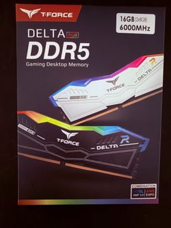 DDR5 2X8 16GB 6000 MHz WHITE TForce DELTA RGB