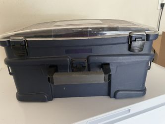 Fishing Tackle Box-hard Plastic; Rubber Gripping 