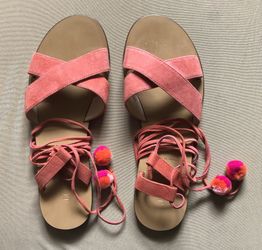 J. Crew Ankle Wrap Lace Up Sandals Sz. 6.5 Made in Italy