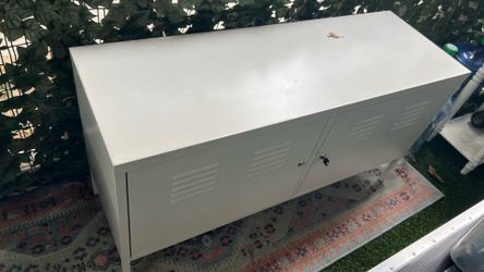 White metal cabinet/TV Stand