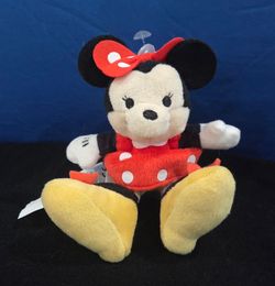 Disney Store Tiny Big Feet Minnie Mouse Micro 4" Plush