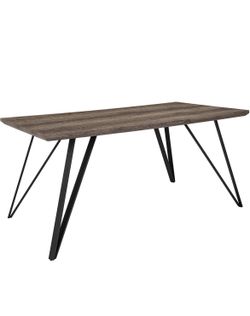 Distressed brown dining table