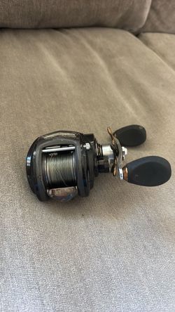 Abu Garcia rvo3 winch freshly spooled braid and mono