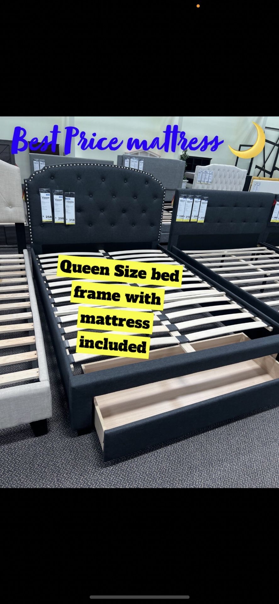 Queen Size Bed Frame With Mattress Included 