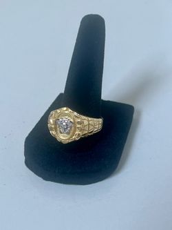 14k Gold Greek Style Nugget Ring