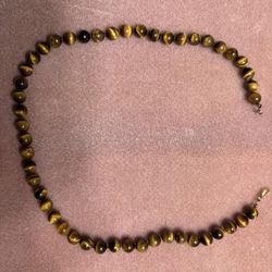 Tiger Eye Bead Necklace From Africa