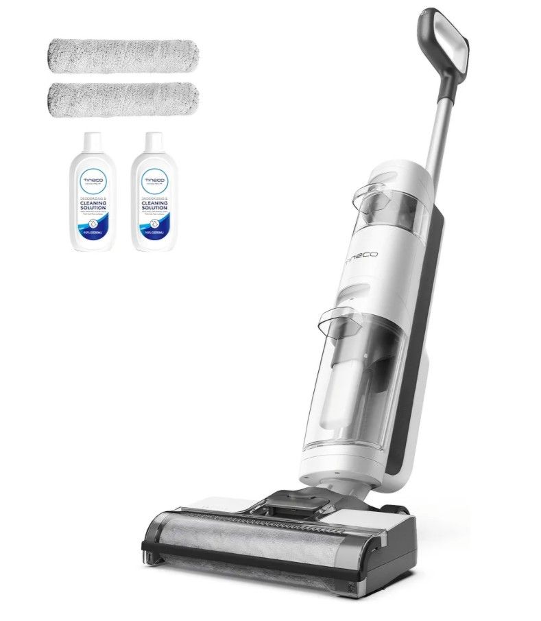 Tineco iFLOOR 3 Breeze Complete Wet Dry Vacuum Cordless Floor Cleaner and Mop One-Step Cleaning for Hard Floors