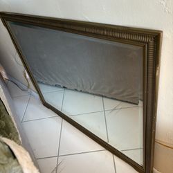 Antique Mirror. Wood Frame