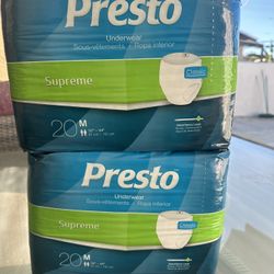 Presto Adult Diaper 2 Packs 