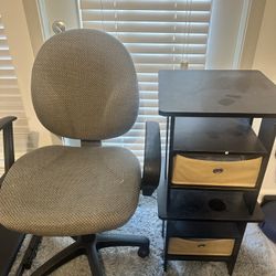 2 Side Tables With 1 Office Chair