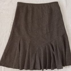 New Women's Ann Taylor Wool Blend Brown Skirt Size 14