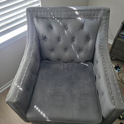 Teagan Gunmetal Accent Chair