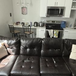 FREE Two Piece Leather Sectional Couch