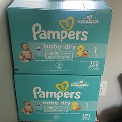 Pampers Brand size 1 Never Opened 