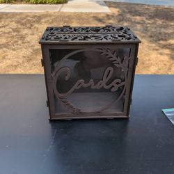 Wood And Plexiglass Card Box For Wedding/Birthday