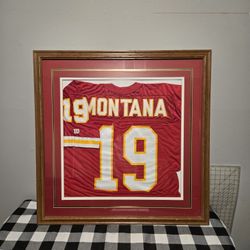 Joe Montana Framed/Signed Kansas City Chiefs Jersey