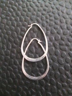 Sterling Silver Oval Hoop Earrings