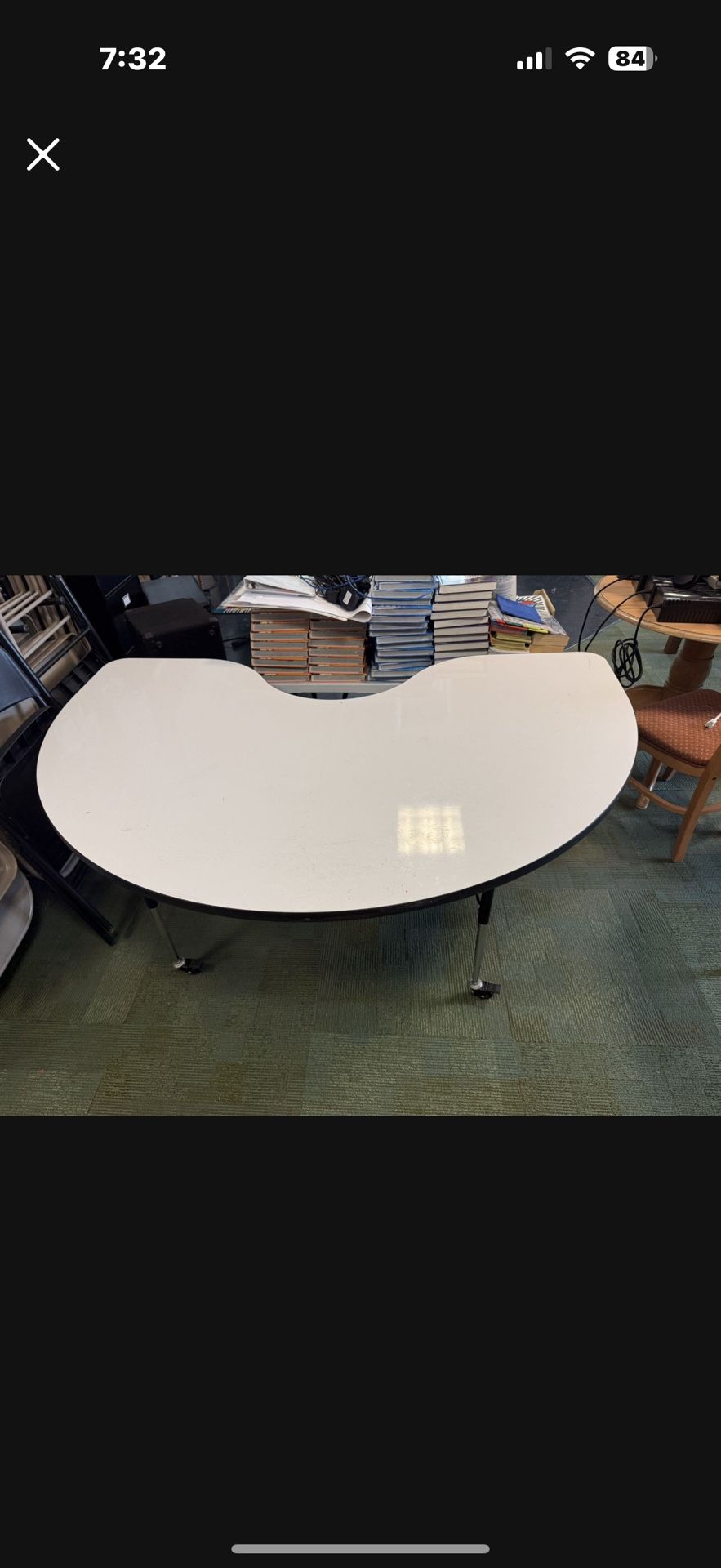 Dry Erase Kidney Table for Classroom