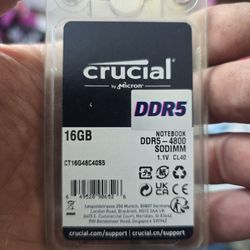 Crucial DDR5 16GB - 4800 SODIMM Notebook RAM