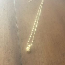 Easter Egg Gold 20 Inche Necklace 