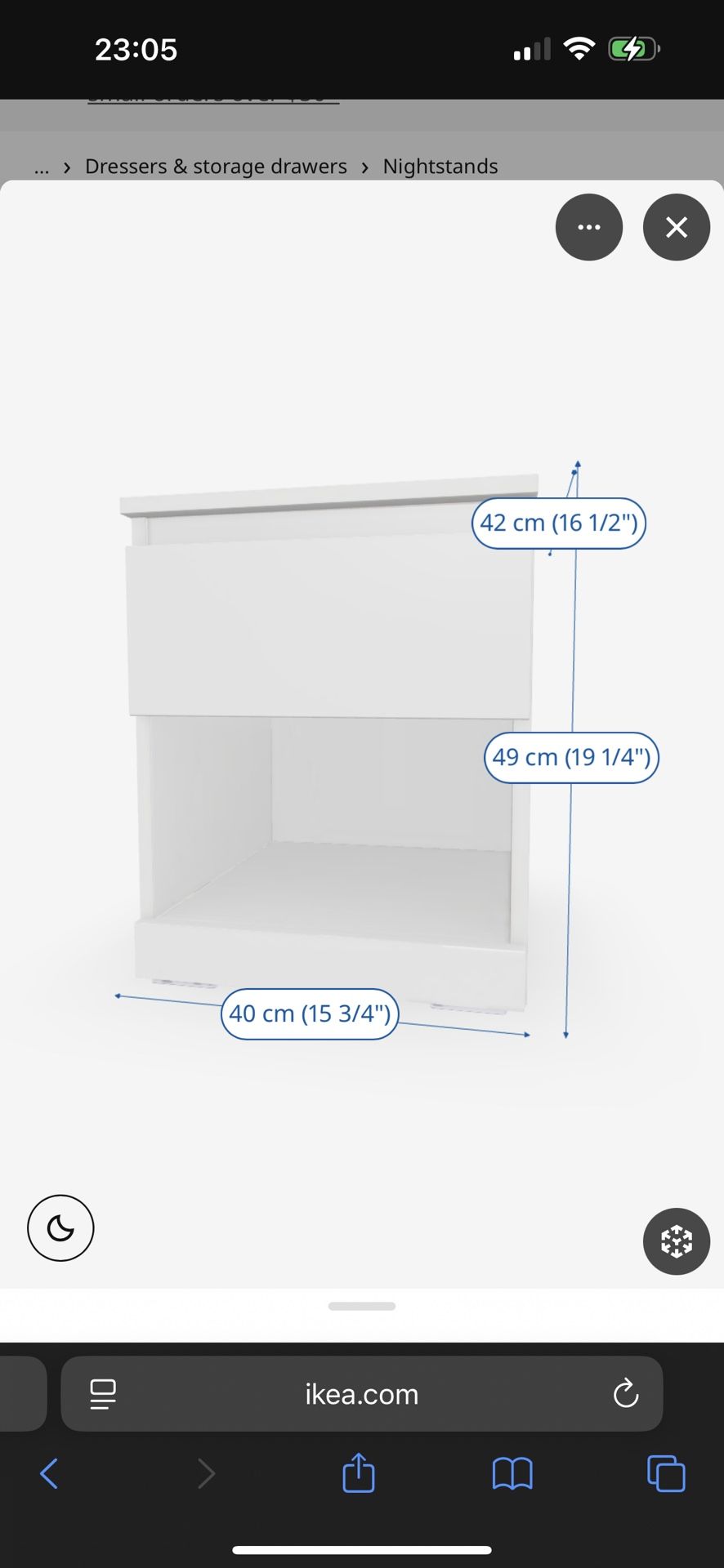 2 IKEA Bedside Tables White