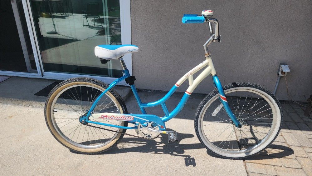 Schwinn Legacy Beach Cruiser Red, White, n Light Blue USA 18" Adult Size Bike Bicycle