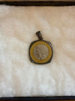 Italian 1,000 Lire Coin Pendant – Vintage Italy Bimetallic Coin Jewelry