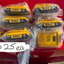 Brand New Dewalt 20v  2ah Batteries 🪫     Man. Date  2025
