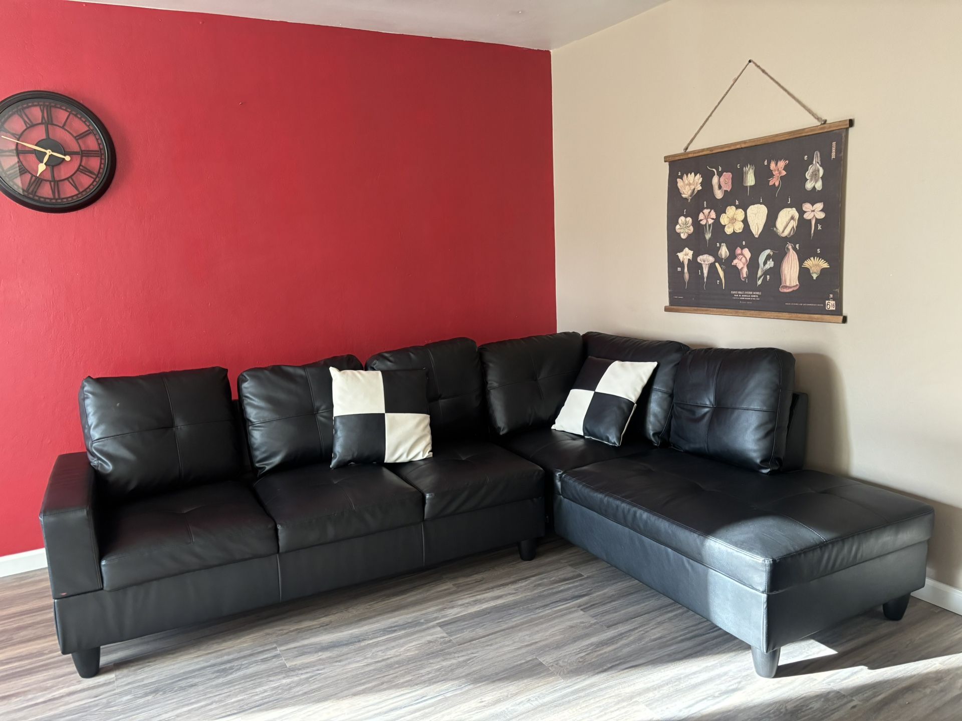 Black Sectional Couch $200 Or Better Offer