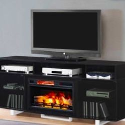 TV Table/ Ent. Center - Sound Bar & Fireplace