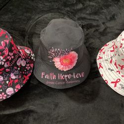Breast Cancer Bucket Hats 