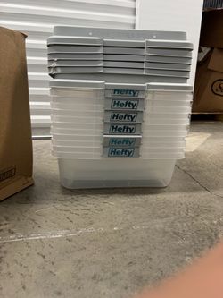 Heft storage bins with lids
