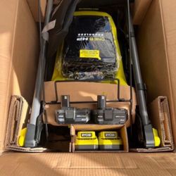 RYOBI ONE+ HP 18V Brushless 20 in. Cordless Battery Walk Behind Self-Propelled Lawn Mower w/ (2) 4.0 Ah Batteries and Chargers